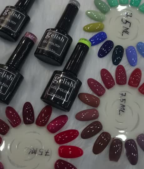 Gel polish rack at the Jaipur counter